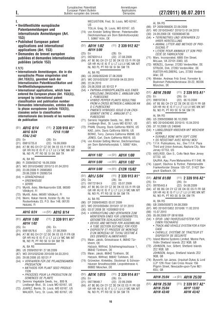 Bulletin 2011/27 - European Patent Office