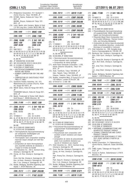 Bulletin 2011/27 - European Patent Office