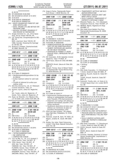 Bulletin 2011/27 - European Patent Office