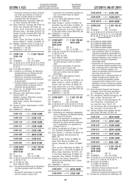 Bulletin 2011/27 - European Patent Office