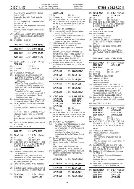 Bulletin 2011/27 - European Patent Office