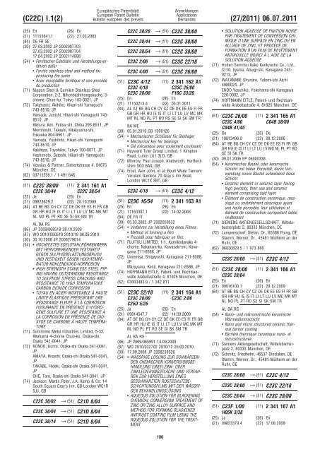 Bulletin 2011/27 - European Patent Office