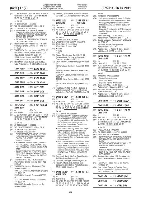 Bulletin 2011/27 - European Patent Office