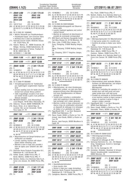 Bulletin 2011/27 - European Patent Office