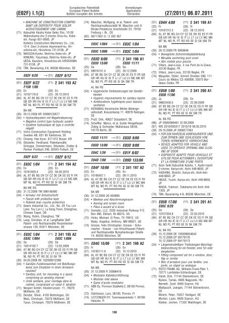 Bulletin 2011/27 - European Patent Office