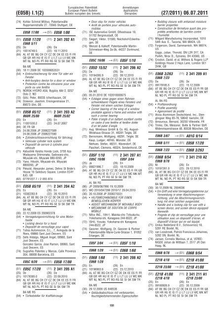 Bulletin 2011/27 - European Patent Office