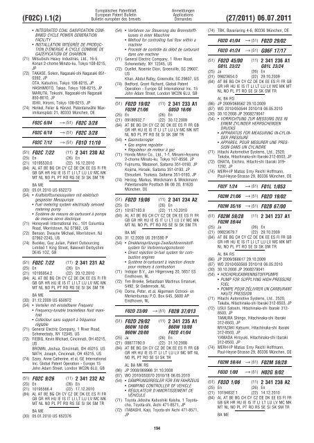 Bulletin 2011/27 - European Patent Office