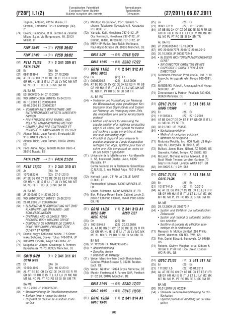 Bulletin 2011/27 - European Patent Office