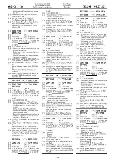 Bulletin 2011/27 - European Patent Office