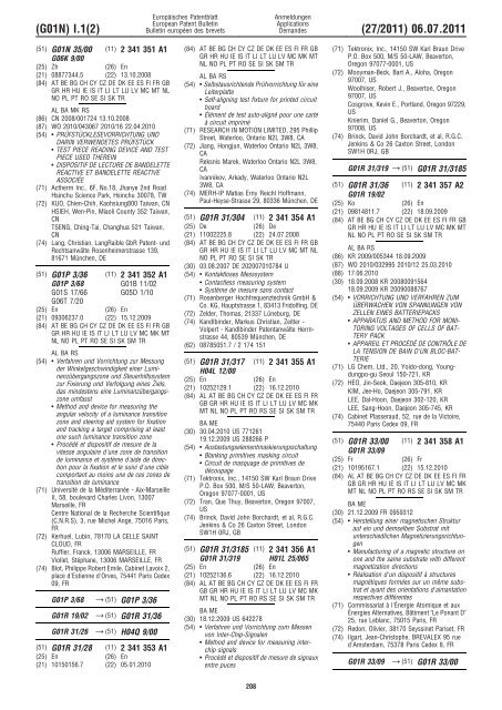 Bulletin 2011/27 - European Patent Office