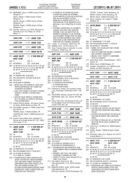 Bulletin 2011/27 - European Patent Office