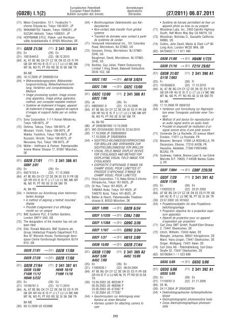 Bulletin 2011/27 - European Patent Office