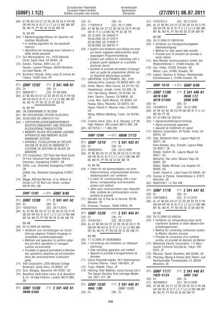 Bulletin 2011/27 - European Patent Office