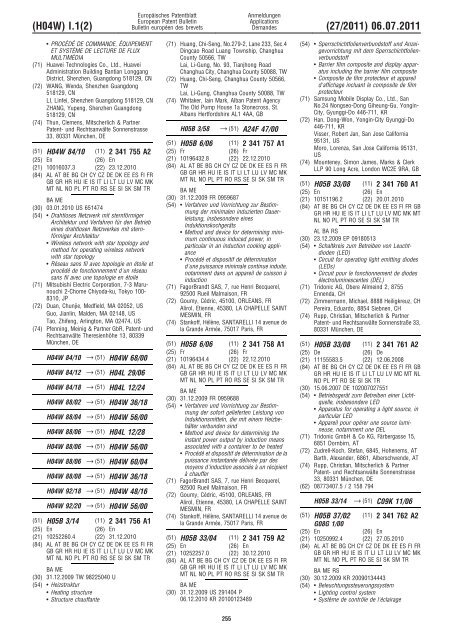 Bulletin 2011/27 - European Patent Office