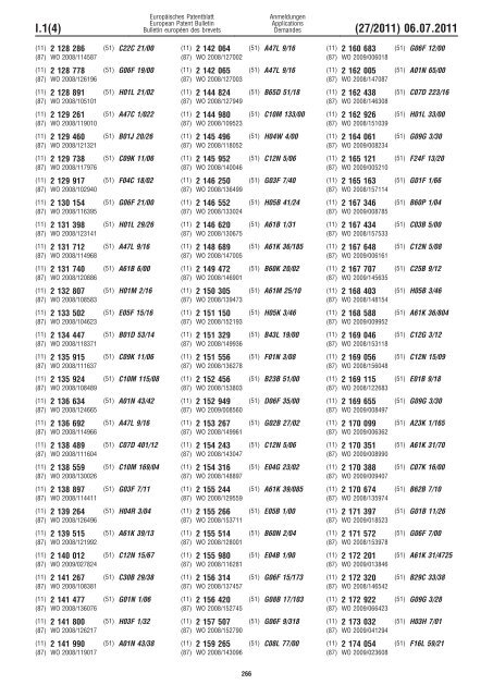 Bulletin 2011/27 - European Patent Office