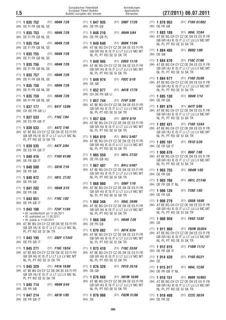 Bulletin 2011/27 - European Patent Office