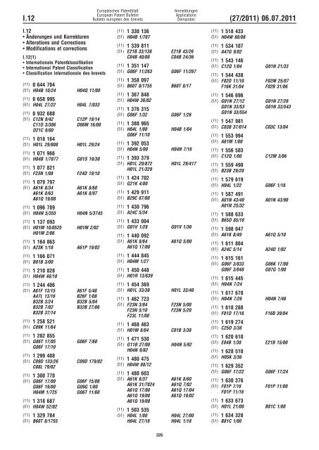 Bulletin 2011/27 - European Patent Office