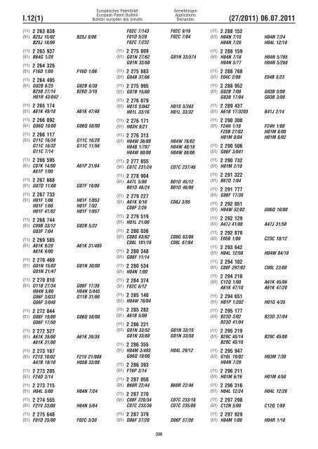 Bulletin 2011/27 - European Patent Office