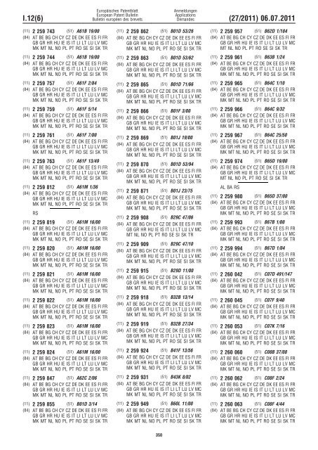 Bulletin 2011/27 - European Patent Office