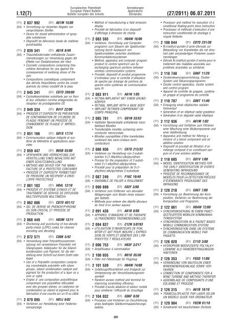 Bulletin 2011/27 - European Patent Office