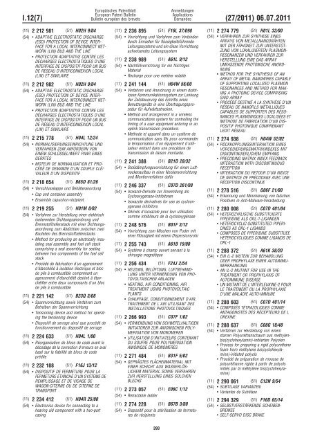 Bulletin 2011/27 - European Patent Office