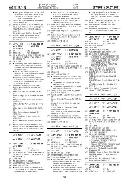 Bulletin 2011/27 - European Patent Office