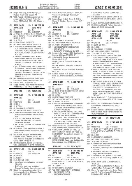 Bulletin 2011/27 - European Patent Office