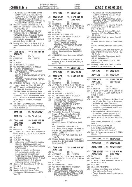 Bulletin 2011/27 - European Patent Office