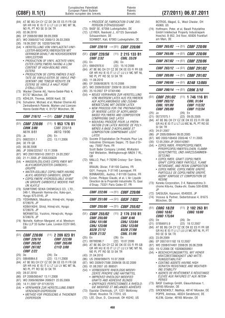 Bulletin 2011/27 - European Patent Office