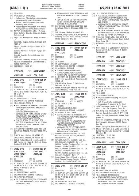 Bulletin 2011/27 - European Patent Office