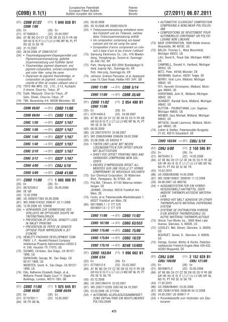 Bulletin 2011/27 - European Patent Office