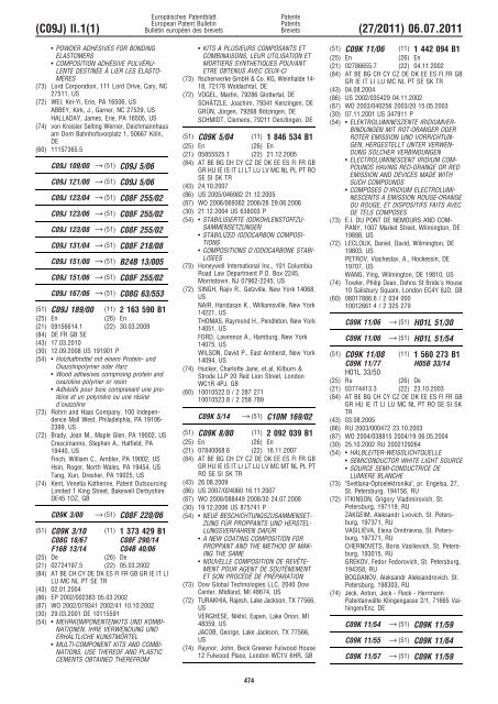 Bulletin 2011/27 - European Patent Office