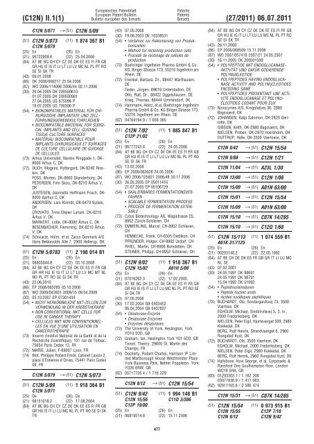 Bulletin 2011/27 - European Patent Office