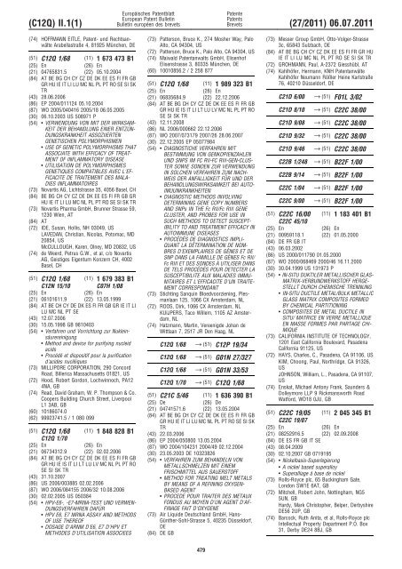 Bulletin 2011/27 - European Patent Office