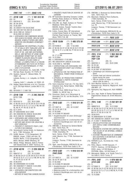 Bulletin 2011/27 - European Patent Office