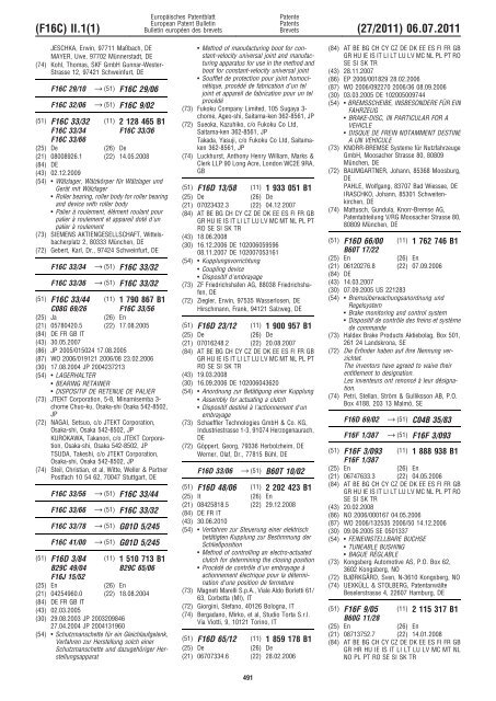 Bulletin 2011/27 - European Patent Office