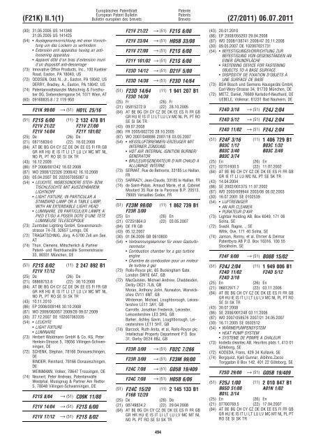 Bulletin 2011/27 - European Patent Office