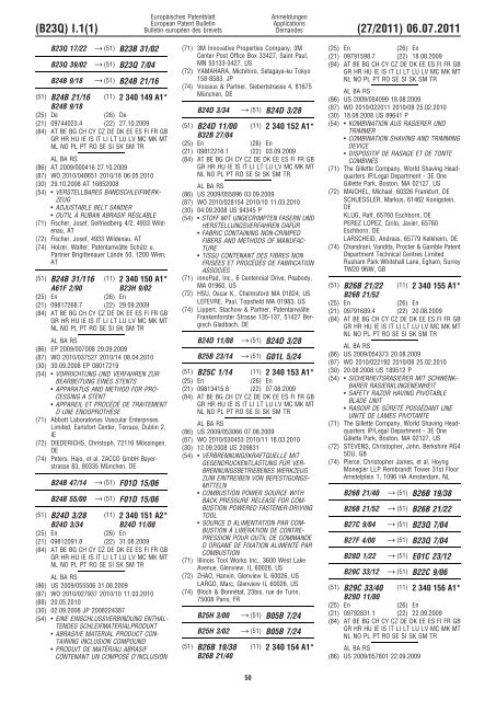 Bulletin 2011/27 - European Patent Office