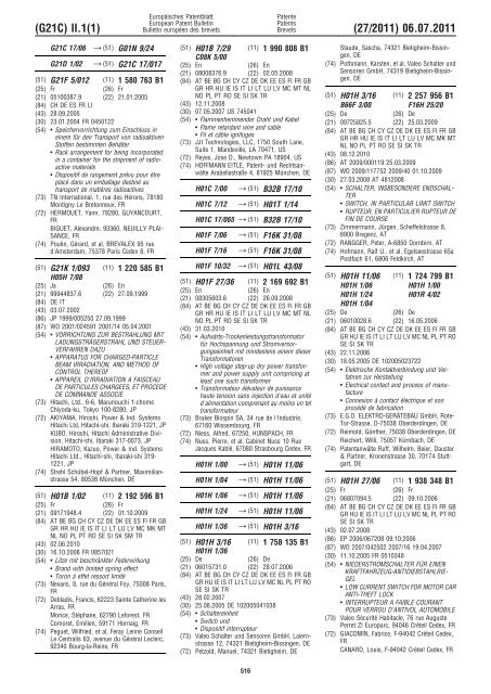 Bulletin 2011/27 - European Patent Office