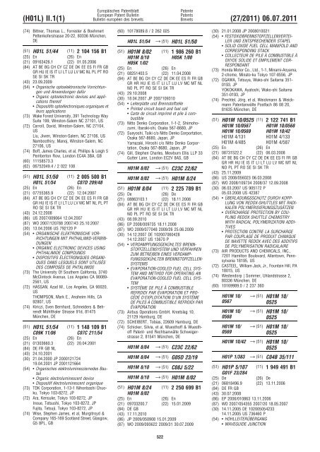 Bulletin 2011/27 - European Patent Office