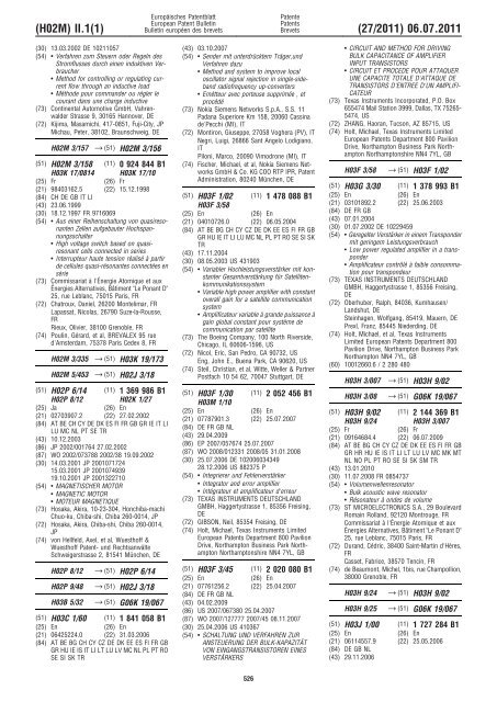 Bulletin 2011/27 - European Patent Office