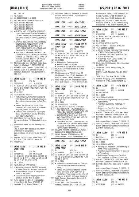 Bulletin 2011/27 - European Patent Office