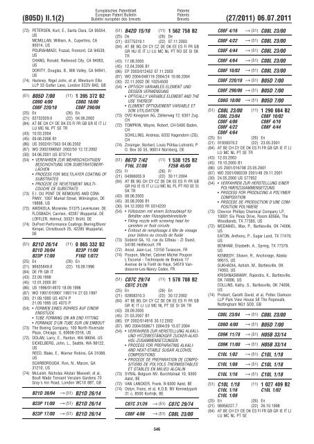 Bulletin 2011/27 - European Patent Office