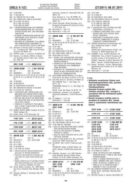 Bulletin 2011/27 - European Patent Office