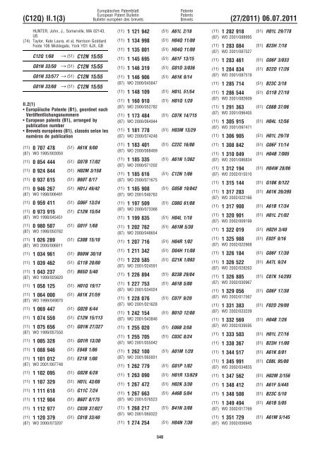 Bulletin 2011/27 - European Patent Office