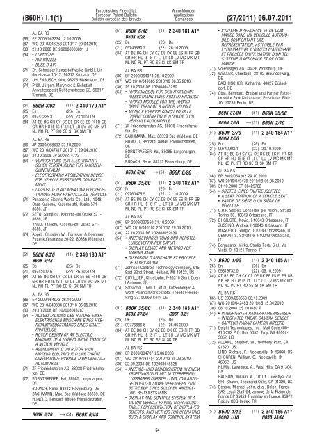 Bulletin 2011/27 - European Patent Office