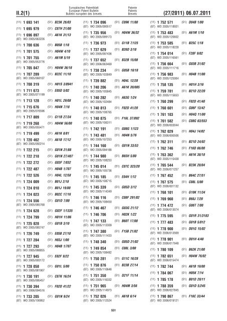 Bulletin 2011/27 - European Patent Office