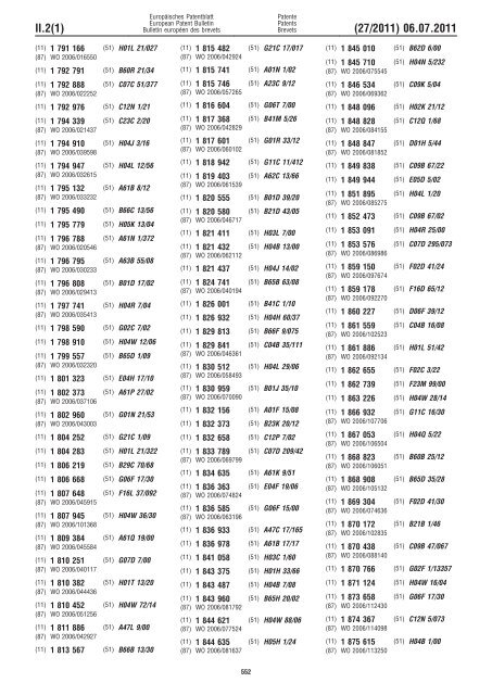 Bulletin 2011/27 - European Patent Office