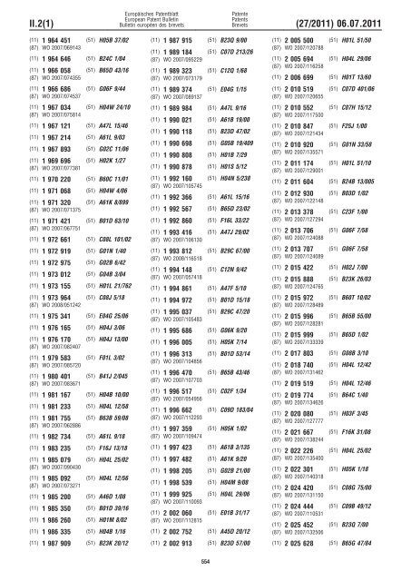 Bulletin 2011/27 - European Patent Office