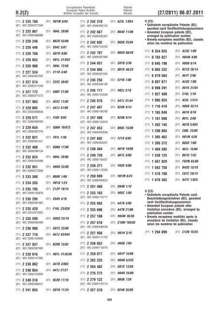 Bulletin 2011/27 - European Patent Office